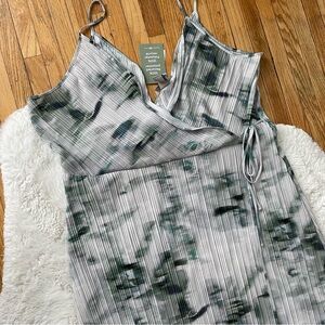 H&M Gray and Green Maxi Dress